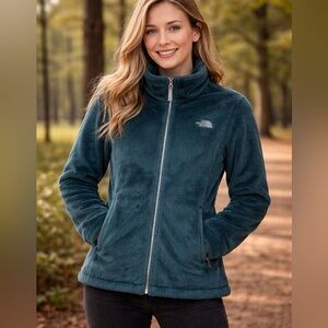 The North Face Women's Plush Full-Zip Jacket - deep teal